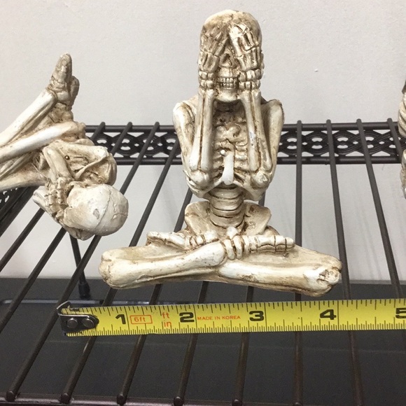 New Three Skeletons Poses Hear No Evil, See No Evil ,Speak No Evil Art - Picture 13 of 13